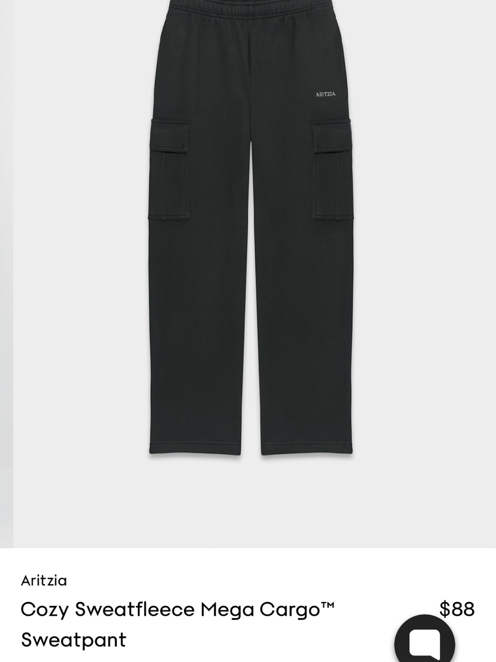 TNA Black Cargo Sweatpants